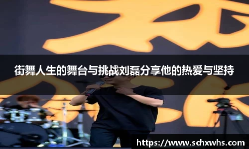 街舞人生的舞台与挑战刘磊分享他的热爱与坚持